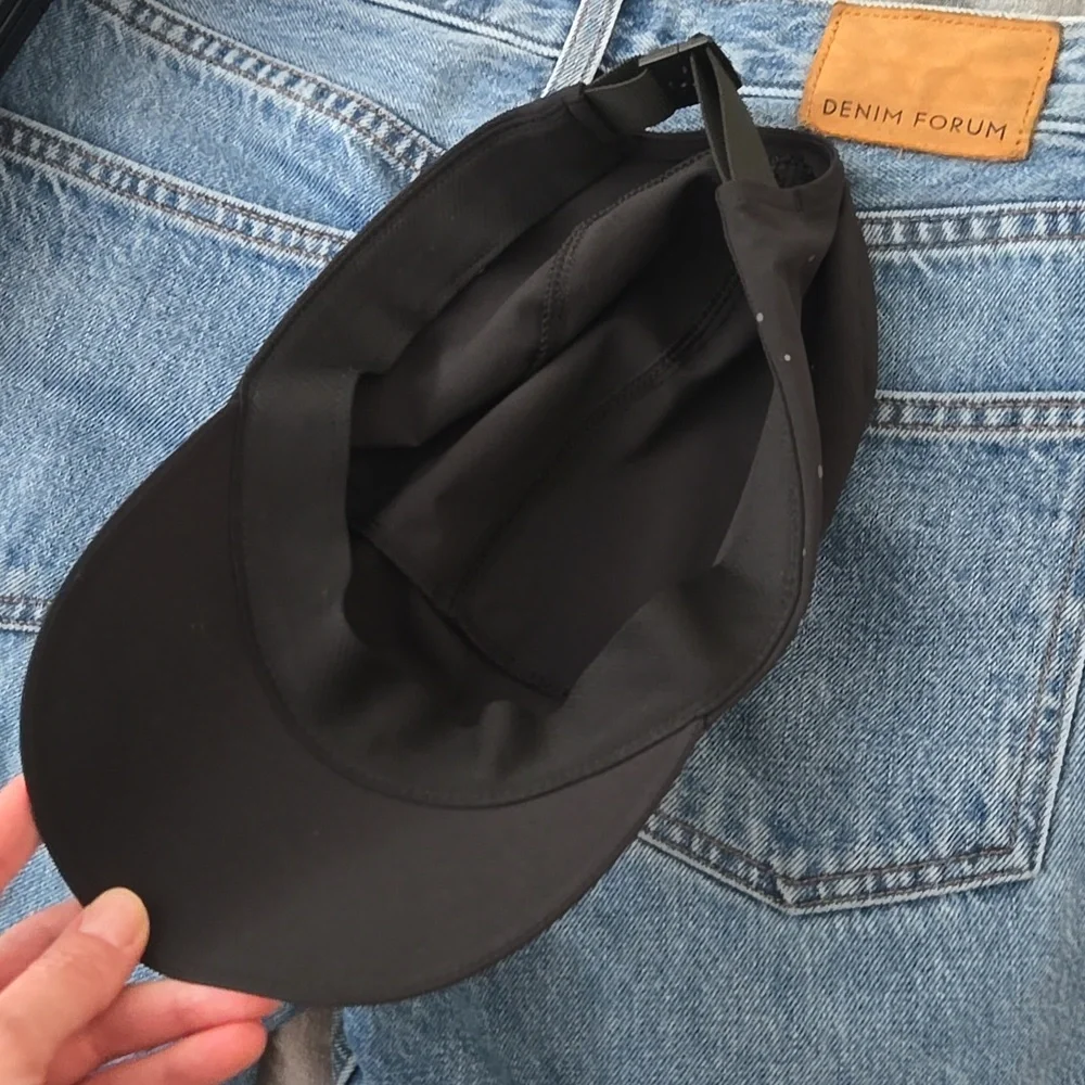 Black Performance Running Cap Unisex Athletic Hat Workout Training Teacher New